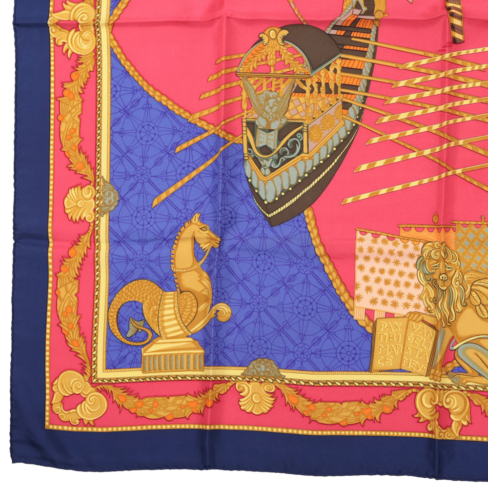 Pre-Loved Hermes Les Bissone De Venise Silk Scarf 90 - Picture 5 of 6